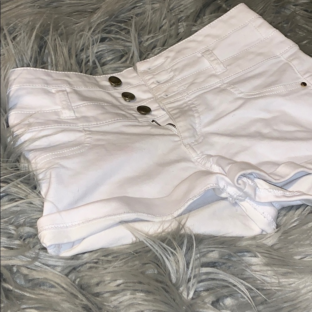 White high waisted shorts!